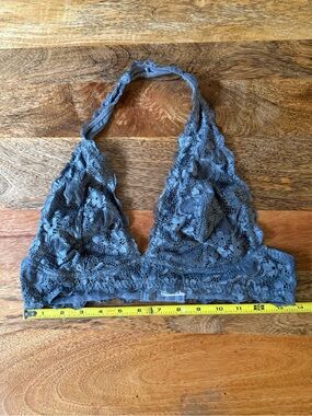 Free People Intimately Slate Gray Lace Halter Bralette